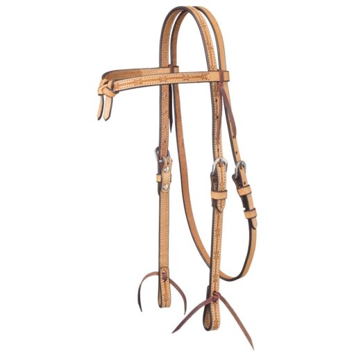 Royal King Barbed Wire Tooled Futurity Browband Headstall