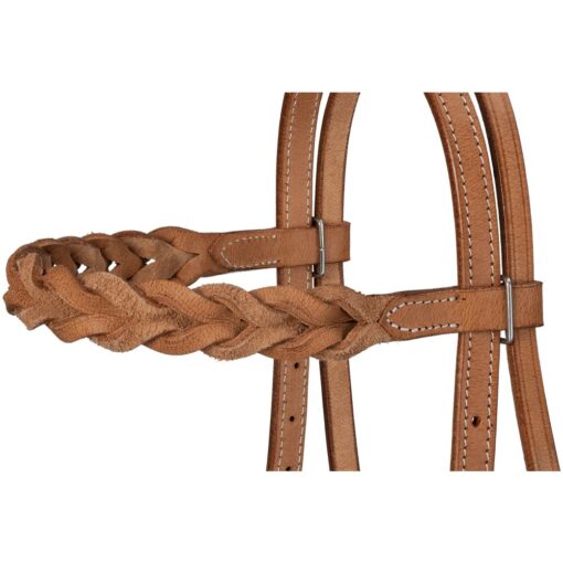 Royal King Braided Leather Brow Headstall 2