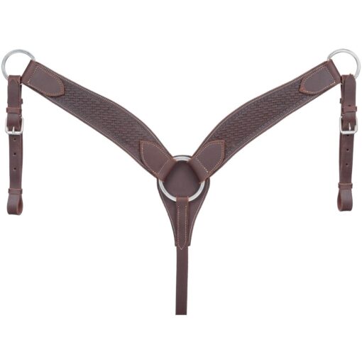 Royal King Harness Leather Basket Tooled Breastcollar