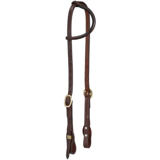 Royal King Harness Leather Ear Headstall with Quick Change Ends