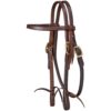 Royal King Harness Leather Mini Browband Headstall with Tie Ends