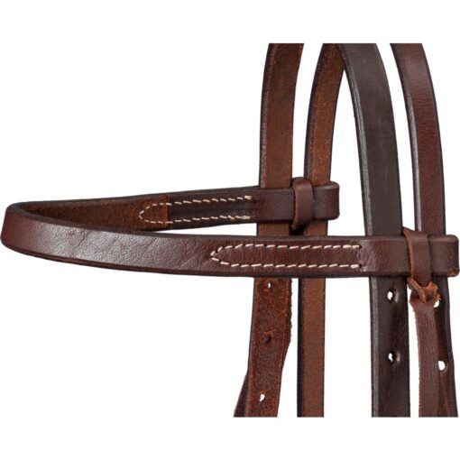 Royal King Harness Leather Pony Browband Headstall with Tie Ends 2