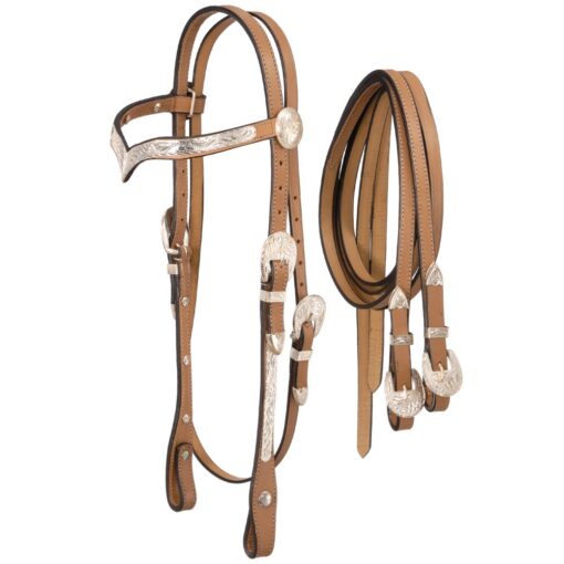 Royal King V Browband Show Headstall with Reins