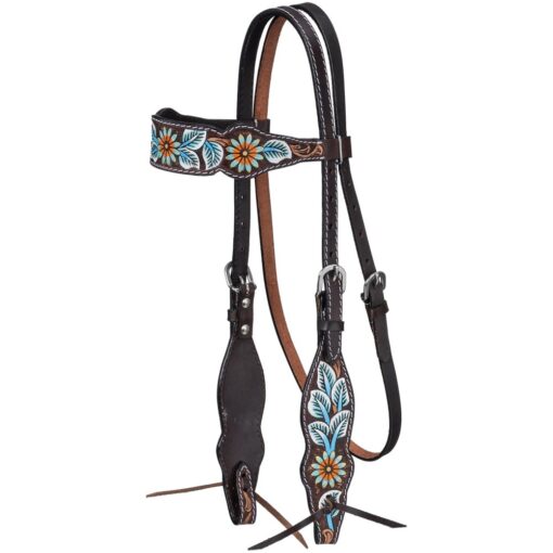 Royal King Vintage Floral Browband Headstall