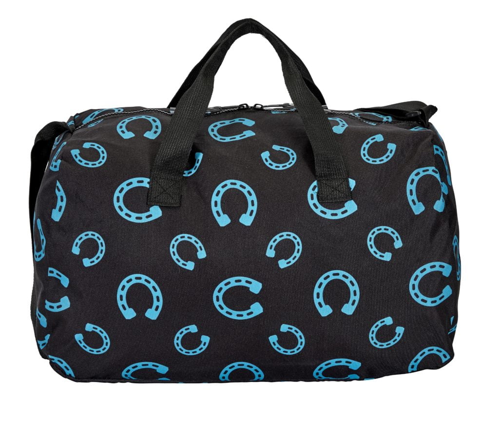 Running Horses Duffle Bag Horseshoes Turquoise - The Connected Rider ...