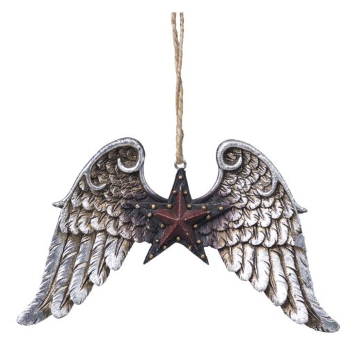 Rustic Wings and Star Ornament