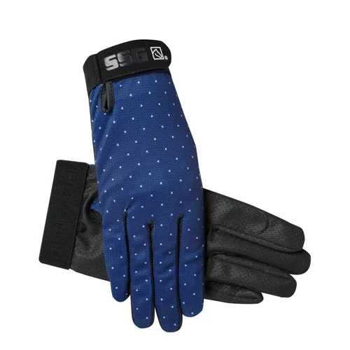 SSG Cool Tech Navy Polk Dot Gloves