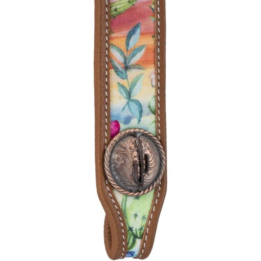 Silver Royal Cactus Print Browband Headstall 1