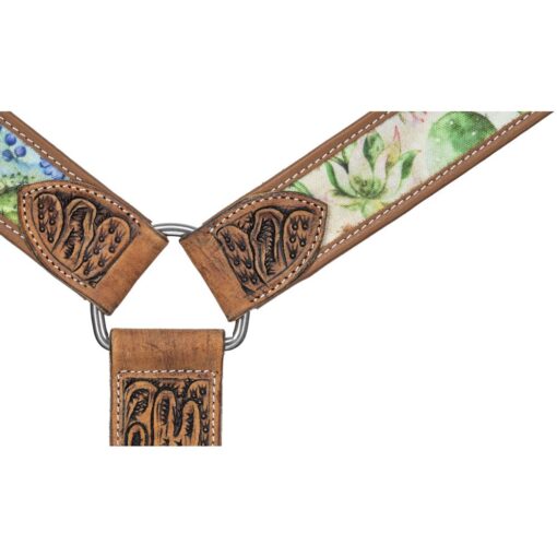 Silver Royal Mini Cactus Print Breastcollar 1