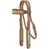 Silver Royal Mini Cactus Print Browband Headstall 2 Silver Royal Mini Cactus Print Browband Headstall