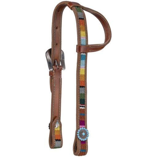 Silver Royal Mini Serape Belt Single Ear Headstall 1