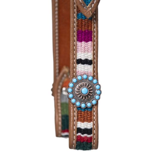 Silver Royal Mini Serape Belt Single Ear Headstall 2