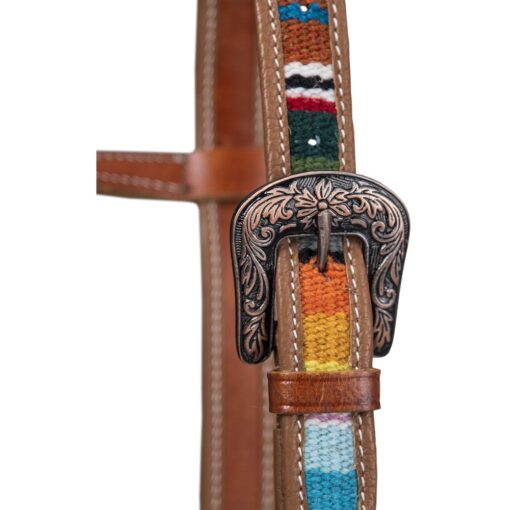 Silver Royal Mini Serape Belt Single Ear Headstall 3