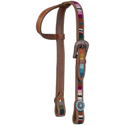 Silver Royal Mini Serape Belt Single Ear Headstall