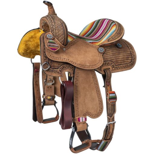 Silver Royal Serape Barrel Saddle 1