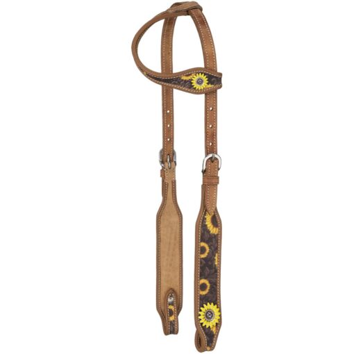 Silver Royal Sunflower Single Ear Headstall