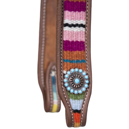 Silver Royal Woven Serape Belt Browband Headstall 1