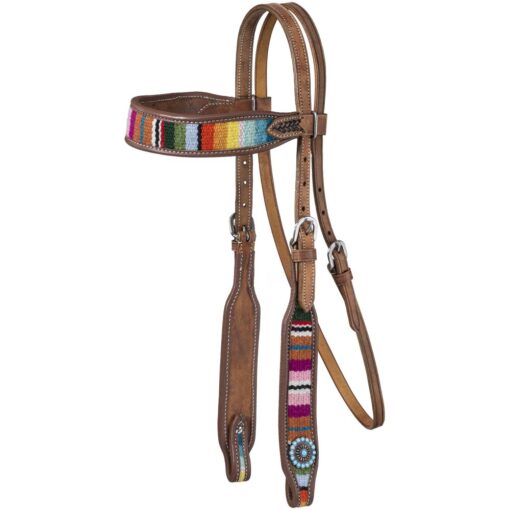 Silver Royal Woven Serape Belt Browband Headstall