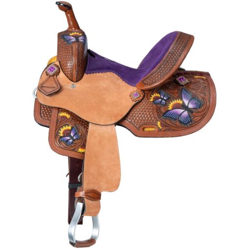 Silver Royal Youth Butterfly Saddle