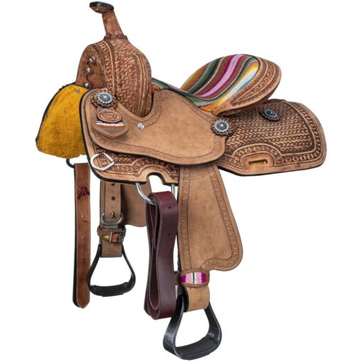 Silver Royal Youth Serape Barrel Saddle 7 Silver Royal Youth Serape Barrel Saddle 1