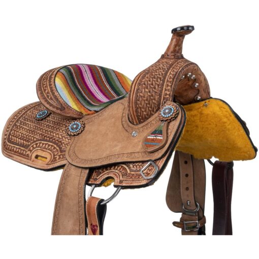 Silver Royal Youth Serape Barrel Saddle 8 Silver Royal Youth Serape Barrel Saddle 2