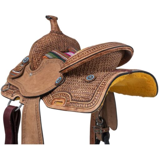 Silver Royal Youth Serape Barrel Saddle 9 Silver Royal Youth Serape Barrel Saddle 3