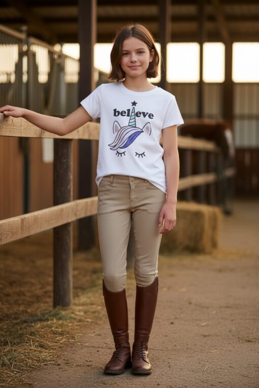 Simply Styled Unicorn Believe Kids T shirt