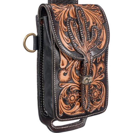 Tough 1 Leather Cinch Horn Bag 1