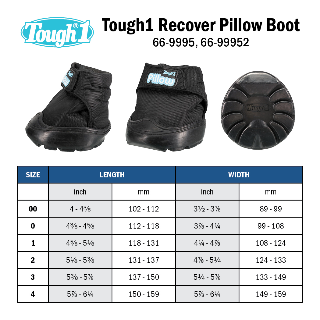 Tough1 Recover Pillow Boot 42 Tough 1 Recover Pillow Boots Size Chart