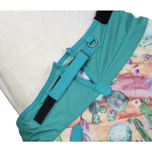 Tough1 1200D Cactus Print Turnout Sheet with Snuggit 1