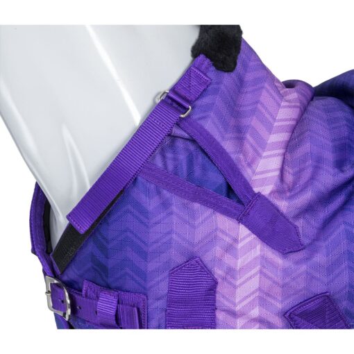 Tough1 1200D Mini Chevron Print Turnout Blanket with Snuggit 1