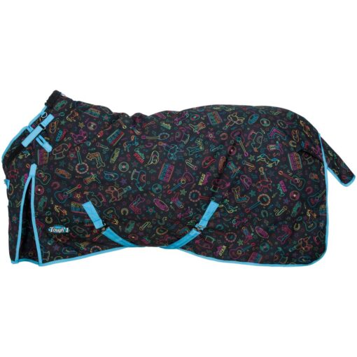Tough1 1200D Nashville Nights Turnout Blanket with Snuggit 38 Tough1 1200D Nashville Nights Turnout Blanket with Snuggit