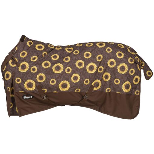 Tough1 1200D Sunflower Print Turnout Blanket with Snuggit