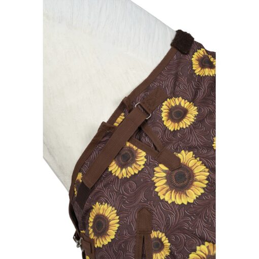 Tough1 1200D Sunflower Print Turnout Sheet with Snuggit 1