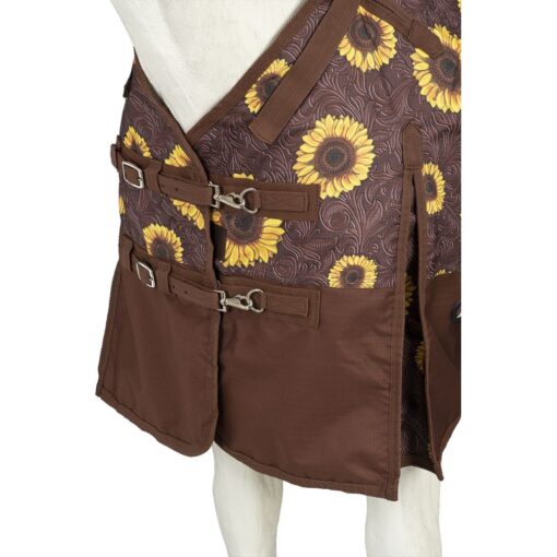 Tough1 1200D Sunflower Print Turnout Sheet with Snuggit 2