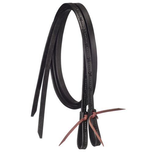 Tough1 8ft Barbed Wire Tooled Split Reins
