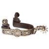 Tough1 Antique Brown Spurs with Engraved Star Overlay