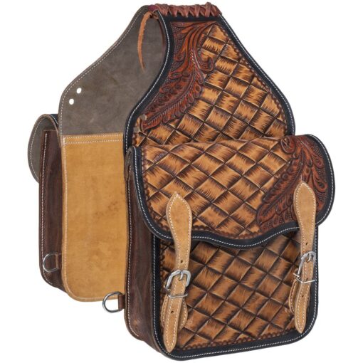 Tough1 Basket Tooled Saddle Bag