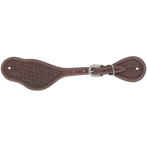 Tough1 Basketweave Harness Leather Spur Straps