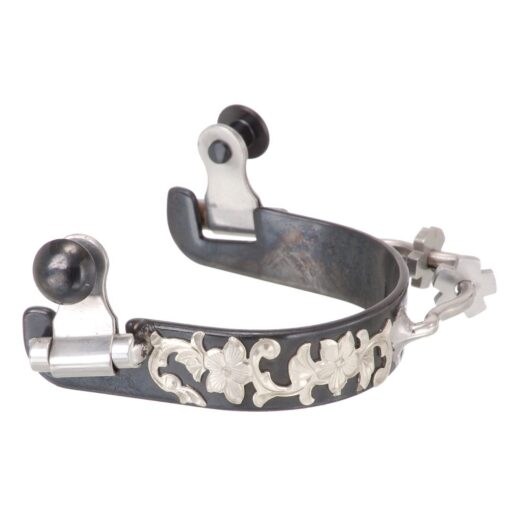 Tough1 Black Steel Floral Bumper Spurs