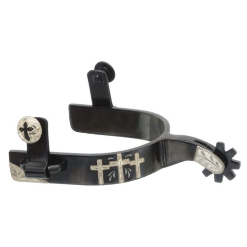 Tough1 Black Steel Triple Cross Spurs