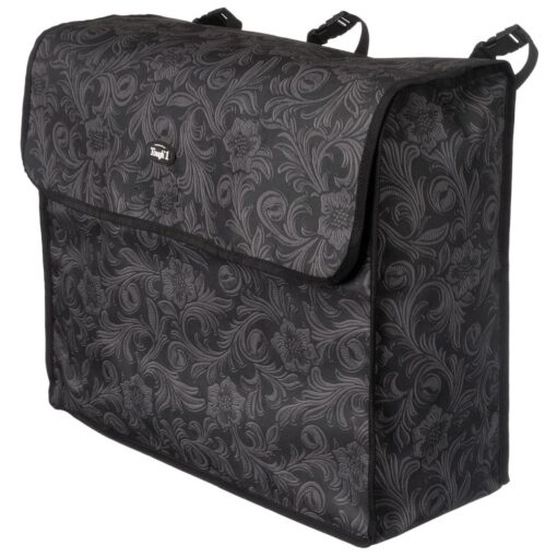 Tough1 Black Tooled Leather Blanket Storage Bag