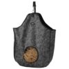 Tough1 Black Tooled Leather Nylon Hay Tote 1 Tough1 Black Tooled Leather Nylon Hay Tote