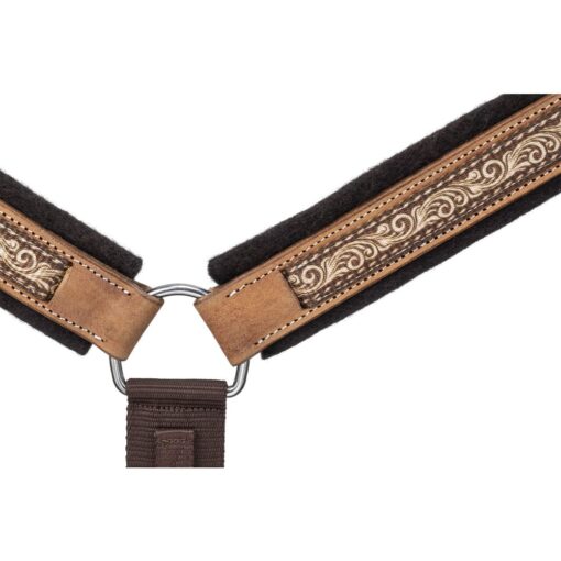 Tough1 Brown Tooled Leather Hybrid Breastcollar 1