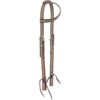 Tough1 Brown Tooled Leather Nylon Ear Headstall 1 Tough1 Brown Tooled Leather Nylon Ear Headstall