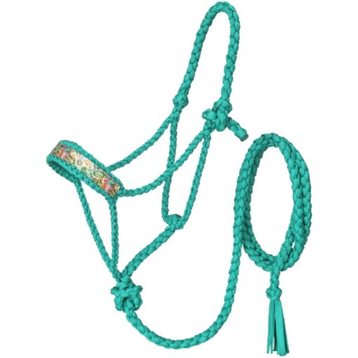 Tough1 Cactus Overlay Mule Tape Halter with Lead