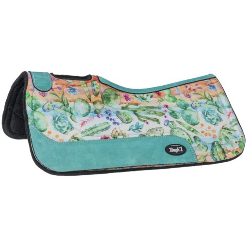 Tough1 Cactus Print Felt Saddle Pad - 28 x 28