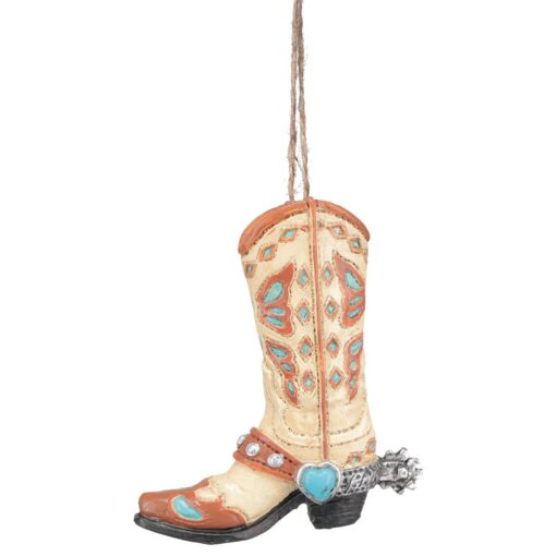 Tough1 Cowboy Boot with Spur Ornament