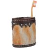 Tough1 Cowhide Print Toothbrush Holder