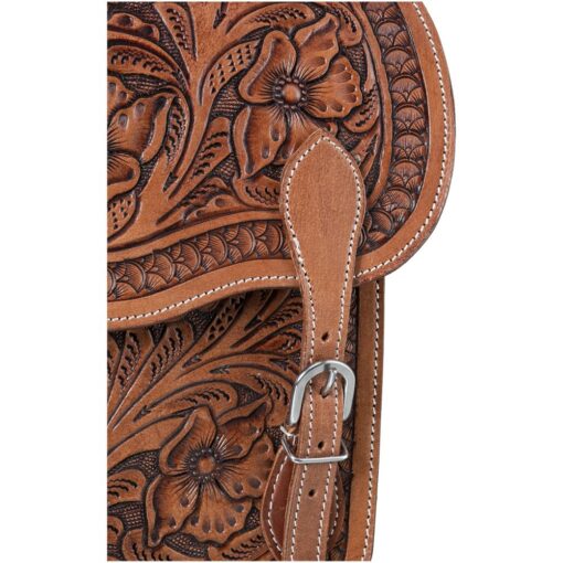 Tough1 Floral Tooled Saddle Bag 1
